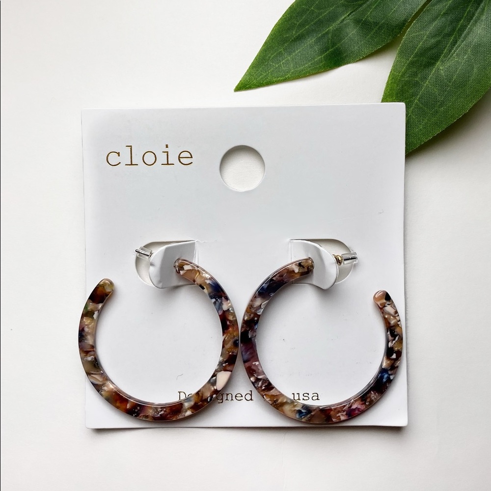 Tortoise hoop earrings NWT 💕